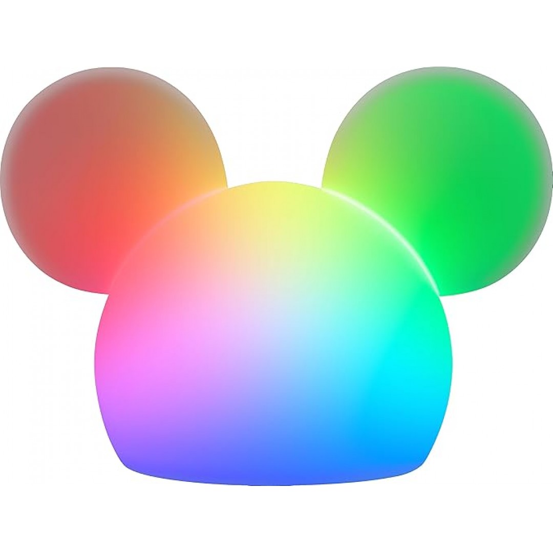 Disney Mickey Mouse squishy light, color changing, night light for children, USB lamp, battery operated, dimmable, ideal for bedroom, playroom, living room and more