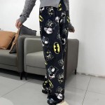 Herbst Hallo Kitty Batman Pyjama Hosen Cartoon Hip Hop Damen Warme Casual Flanell Nette Hosen Plüsch Stil Kleidung