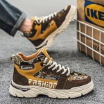 Modische Herren-Sneaker, hoher Schaft im chinesischen Stil, stilvoll, bequem, Skateboarding, Straßenlauf, Walking-Schuhe