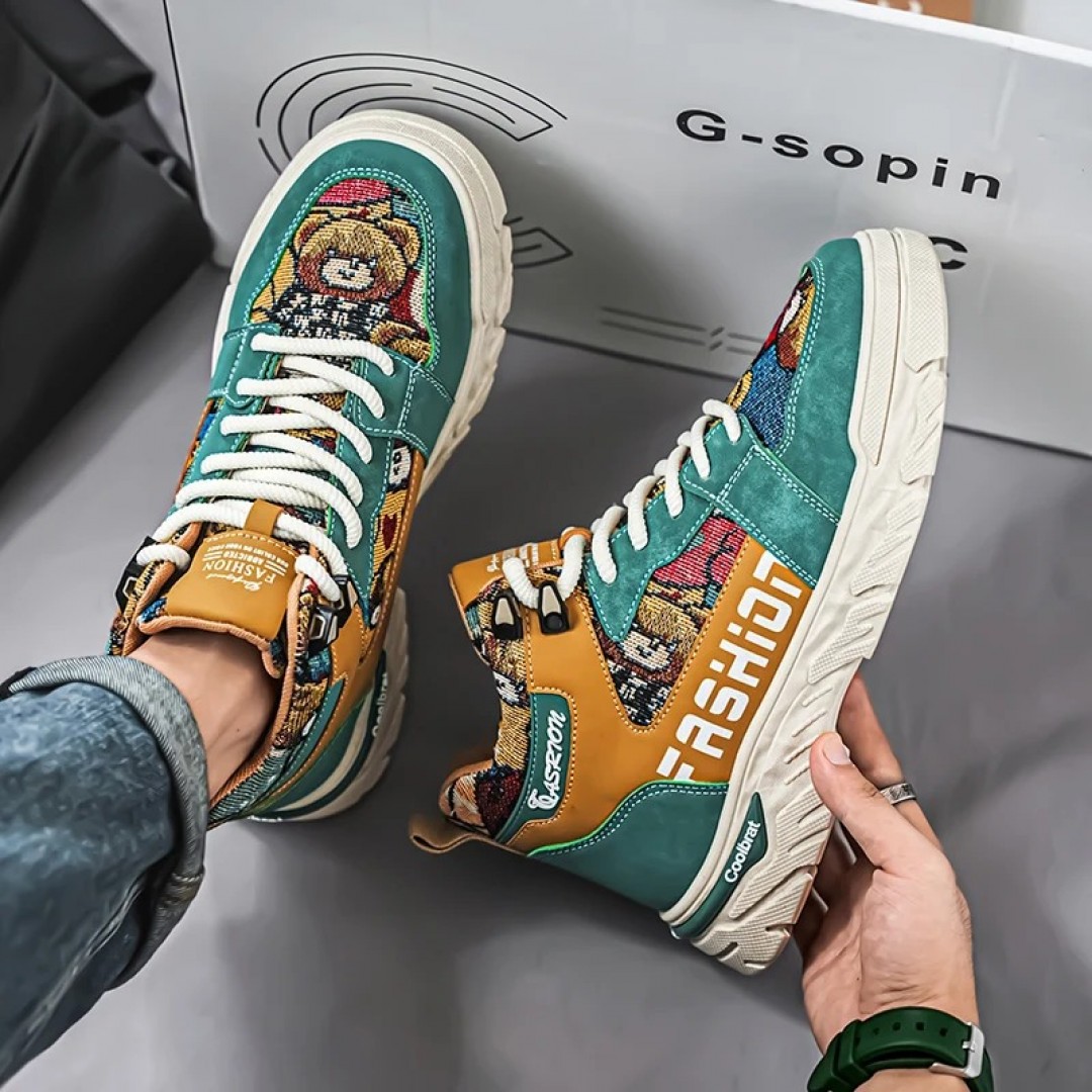 Disney Unisex Turnschuhe Mode Cartoon Outdoor High Top Basketball Sport Casual