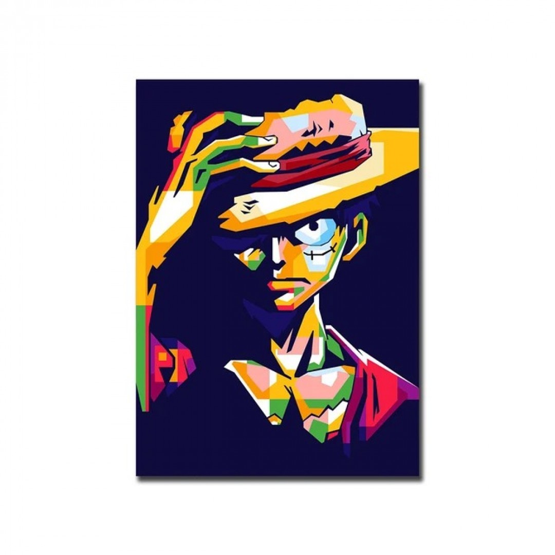 One Piece anime poster one piece abstract japanese comic scroll cartoon images HD print on canvas modern home living room wall decoration