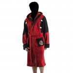 Deadpool Bademantel Erwachsene Unisex Winter Warm Flanell Kapuzenpyjamas Halloween Deadpool Cosplay Kostüm Schlafanzug Robe