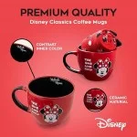 Disney Tasse und Socken Damen Set Stitch Geschenk Set (Rot Minnie)