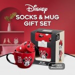 Disney Mug and Socks Ladies Set Stitch Gift Set (Red Minnie)