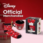 Disney Tasse und Socken Damen Set Stitch Geschenk Set (Rot Minnie)