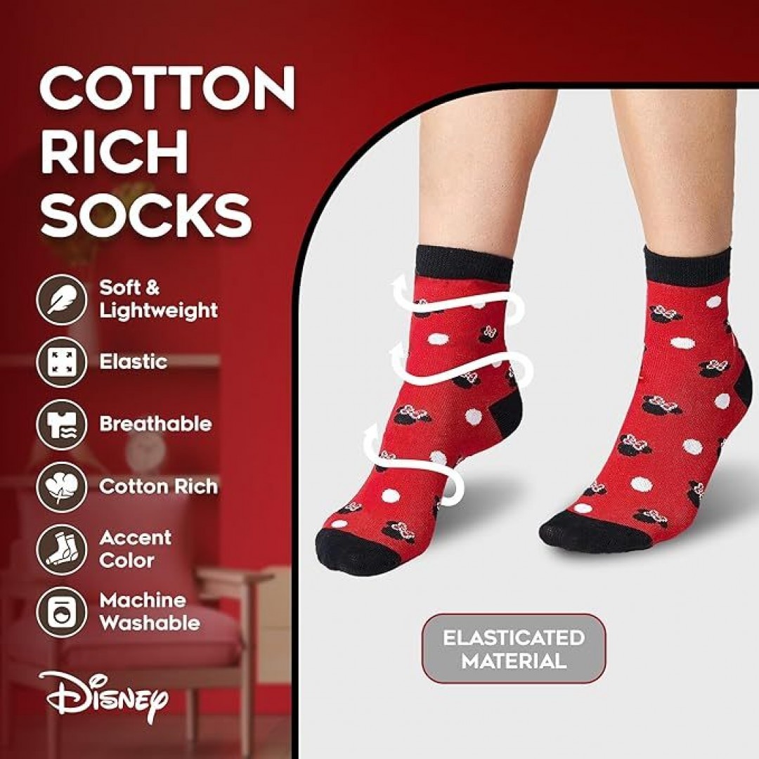 Disney Mug and Socks Ladies Set Stitch Gift Set (Red Minnie)