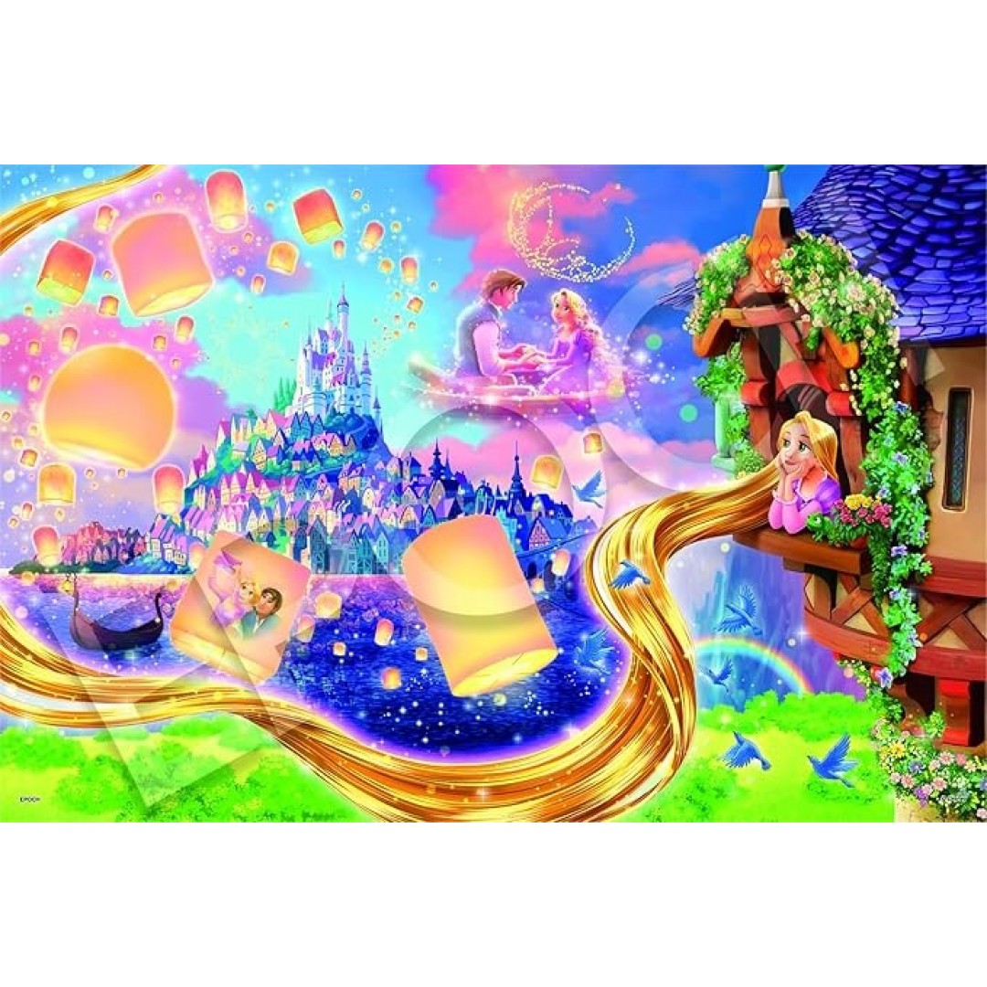 EPOCH 97-804s Disney Rapunzel - Wartend auf die Lichter Puzzle-Dekorations-Collage (50 x 75 cm) 97-804s Puzzle mit Kleber und Spatel.