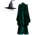 Adult Professor Mcgonagall Cosplay Costume Green Dress Suit With Hat For Women