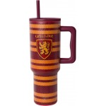 Harry Potter 40 oz Tumbler with Handle and Straw Lid | Insulated Reusable Stainless Steel Water Bottle Travel Mug | Gift for Women Men Him Her | Trek Collection | 40oz | Griffindor Scarf