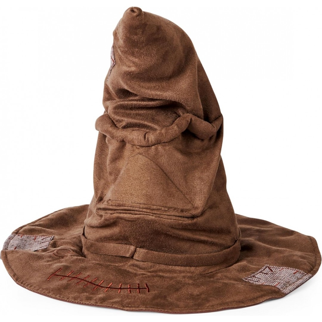 Harry Potter Interactive Talking Hat with sound, toy for children aged 5 and over, officially licensed fan merchandise, brown