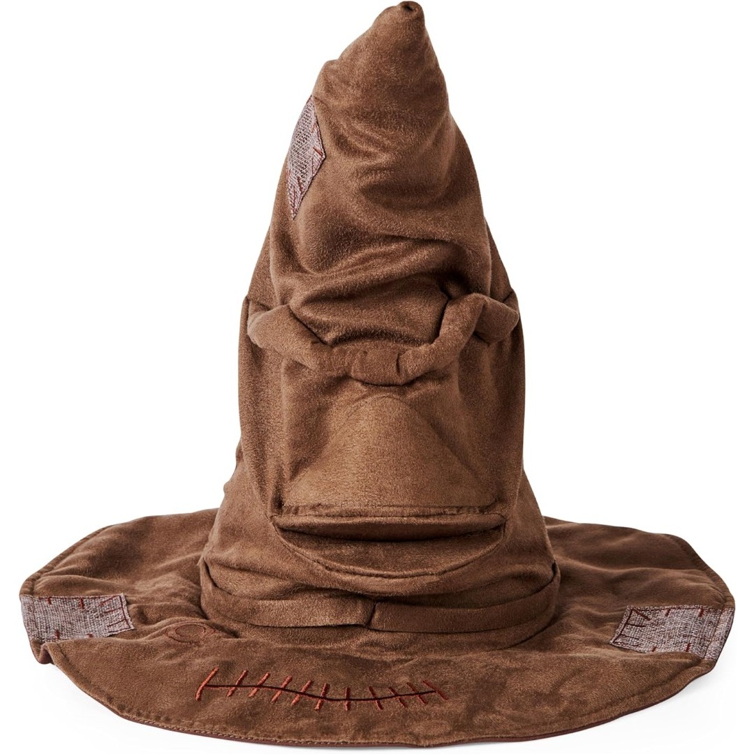 Harry Potter Interactive Talking Hat with sound, toy for children aged 5 and over, officially licensed fan merchandise, brown