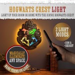 Harry Potter - Hogwarts Crest - Lampe mit Kontrollstäben schwarz