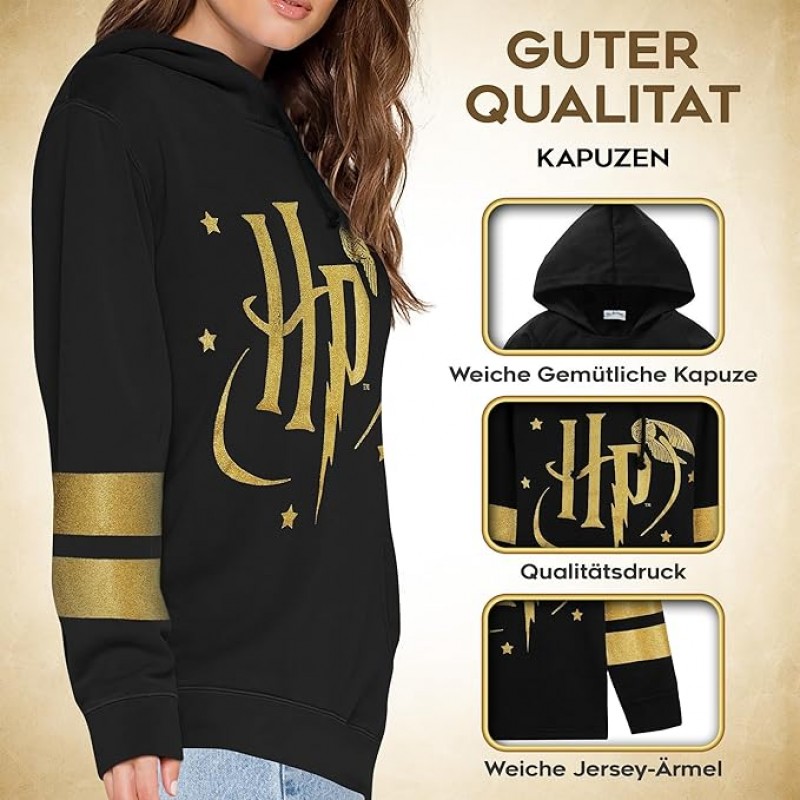 Harry Potter Mädchen Hoodie, Weicher und Bequemer Hogwarts Kapuzenpullover - Geschenke für Mädchen