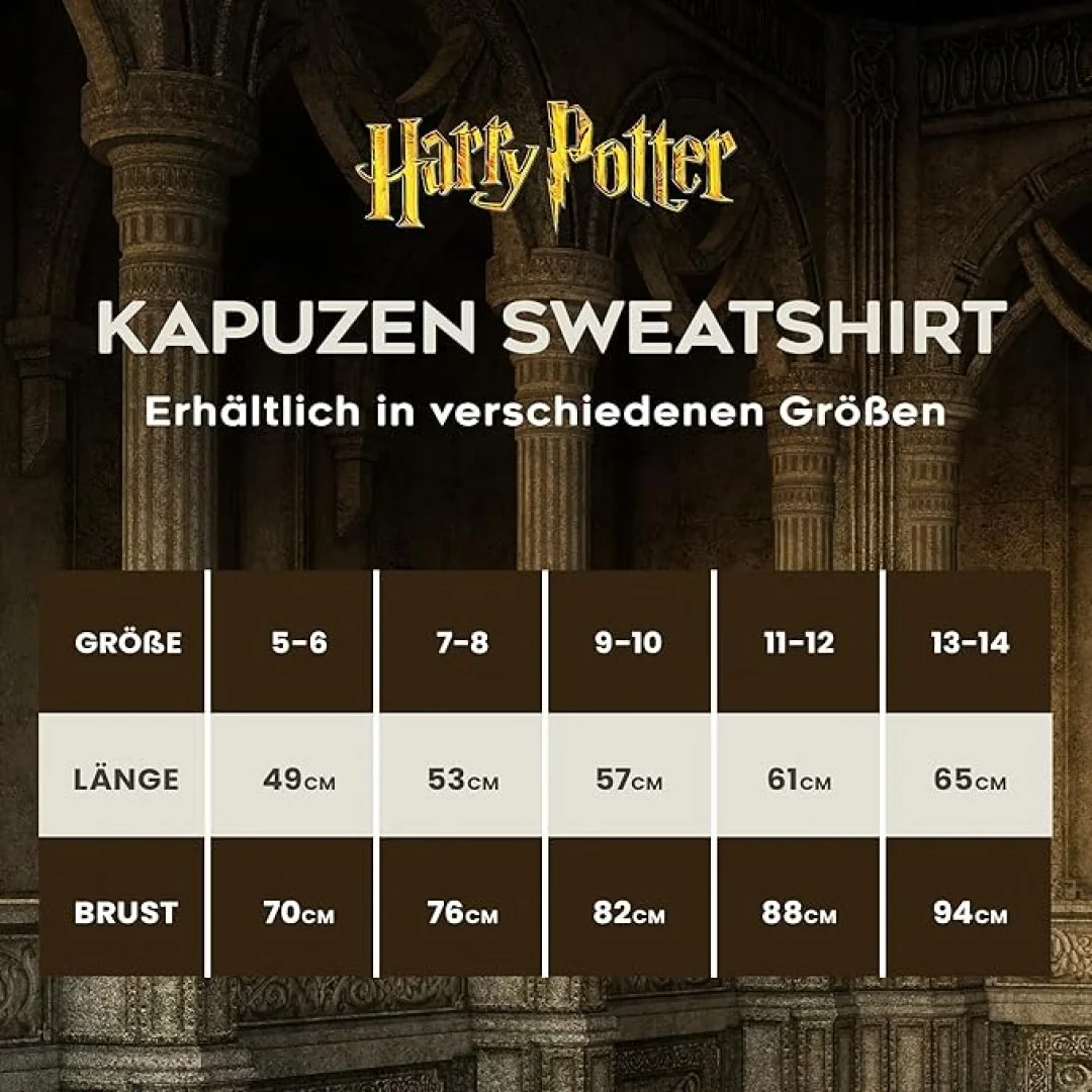 Harry Potter Mädchen Hoodie, Weicher und Bequemer Hogwarts Kapuzenpullover - Geschenke für Mädchen