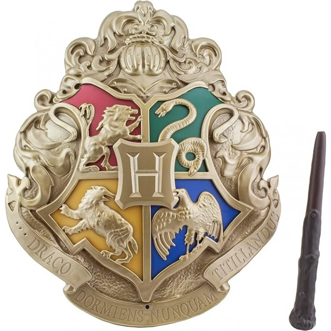 Harry Potter - Hogwarts Crest - Lampe mit Kontrollstäben schwarz