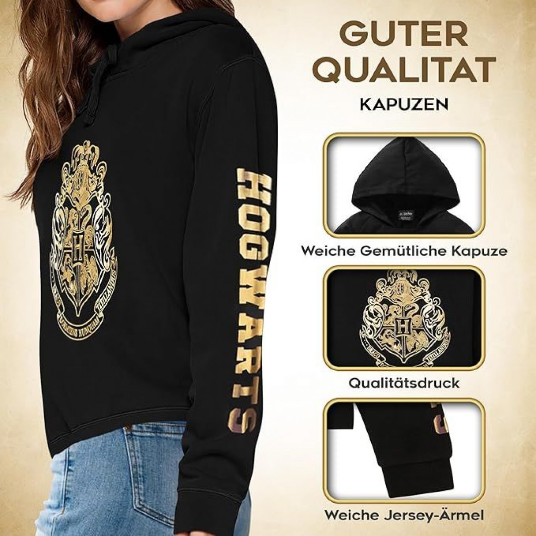 Harry Potter Mädchen Hoodie, Weicher und Bequemer Hogwarts Kapuzenpullover - Geschenke für Mädchen