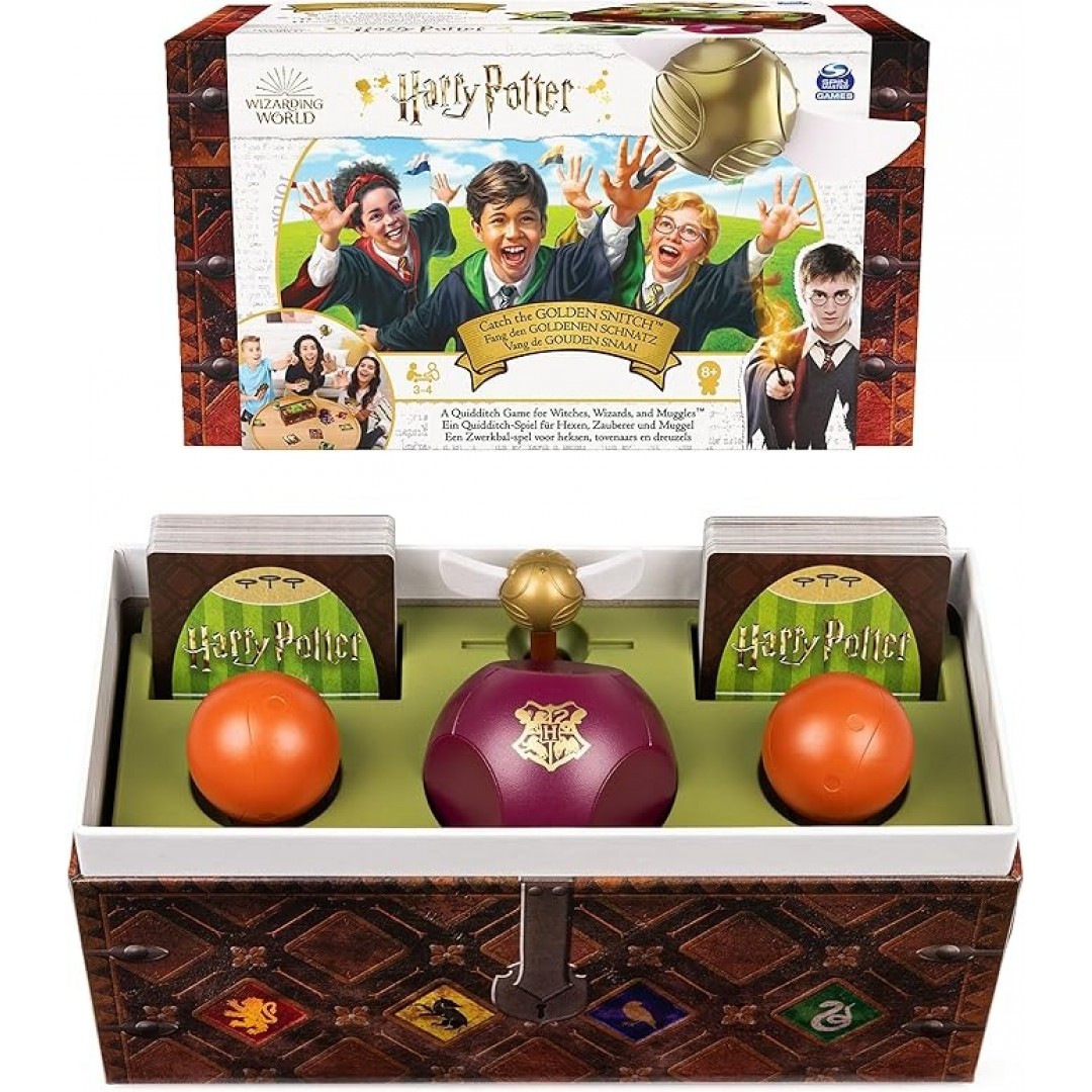 Wizarding World Harry Potter - Catch the Golden Snitch - Action card game for 3-4 players aged 8+