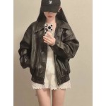 Hello Kitty American Style Hot Girl Lederjacke Herbst Neue High-End-Mode Vielseitige Jacke Hip-Pop Gothic Trend Mantel