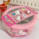 Hello Kitty stainless steel ramen bowl with lid cute large instant noodles fruit salad rice soup bowl kitchenware