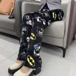 Fall Hello Kitty Batman Pajama Pants Cartoon Hip Hop Ladies Warm Casual Flannel Cute Pants Plush Style Clothing