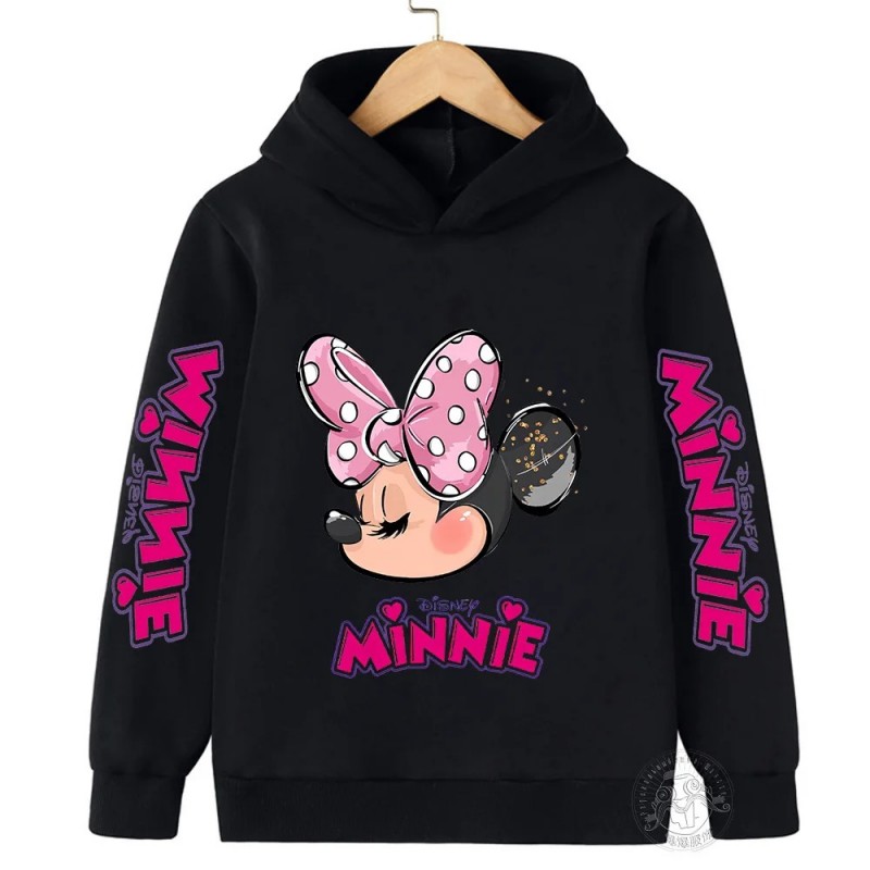 2024 Herbst/Winter Kinder Hoodie Minnie – Warmes Oberteil für Jungen und Mädchen, 3-14 Jahre, Outdoor Sport Shirt