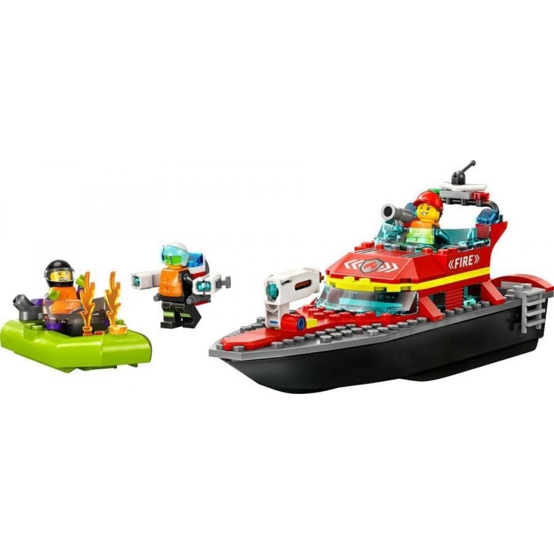 LEGO 60373 City Feuerwehrboot, Spielzeug, das im Wasser schwimmt, mit Rennboot, 3 Minifiguren und Jetpack, Feuerwehr-Boot-Spielzeug Geschenkidee für Jungen und Mädchen ab 5 Jahren LEGO 60373 City Feuerwehrboot, Spielzeug, das im Wasser schwimmt, mit Rennboot, 3 Minifiguren und Jetpack, Feuerwehr-Boot-Spielzeug Geschenkidee für Jungen und Mädchen ab 5 Jahren