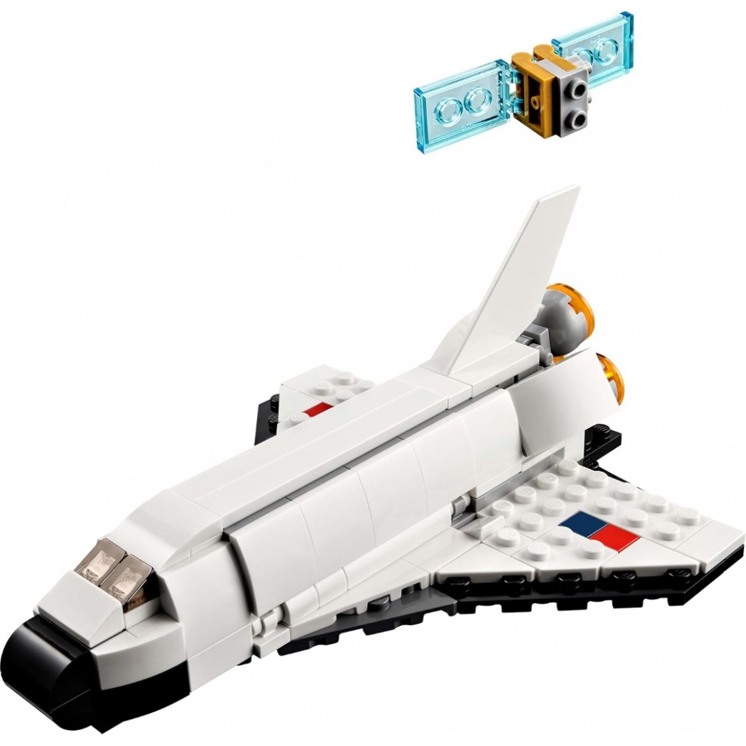 LEGO 31134 Creator 3in1 Spaceshuttle Spielzeug zum Astronauten zum Raumschiff, Konstruktionsspielzeug für Kinder, Jungen, Mädchen ab 6 Jahren, kreative Geschenkidee