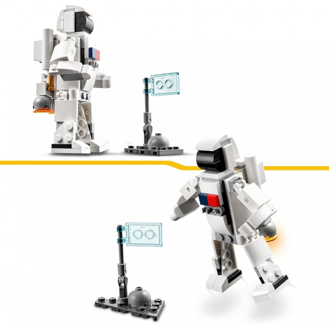 LEGO 31134 Creator 3in1 Spaceshuttle Spielzeug zum Astronauten zum Raumschiff, Konstruktionsspielzeug für Kinder, Jungen, Mädchen ab 6 Jahren, kreative Geschenkidee