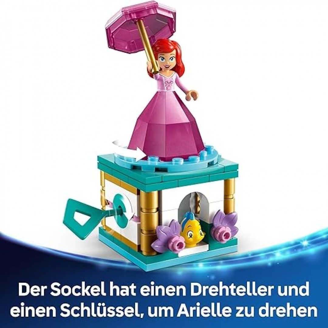 LEGO Disney Princess Ariel Music Box, Fantasy Play Set with Fabius Figure for Little Mermaid Fans, Buildable Box with Princess Mini Doll, Gift for Girls from 5 Years 43259