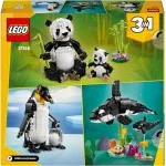LEGO Creator 3in1 Wilde Tiere: Pandafamilie - Ostergeschenke für Mädchen und Jungen ab 8 Jahren - Modell umbaubar in Spielzeug Schwertwal oder Pinguin Figur - Bauset für Kinder - 31165 LEGO Creator 3in1 Wilde Tiere: Pandafamilie - Ostergeschenke für Mädchen und Jungen ab 8 Jahren - Modell umbaubar in Spielzeug Schwertwal oder Pinguin Figur - Bauset für Kinder - 31165