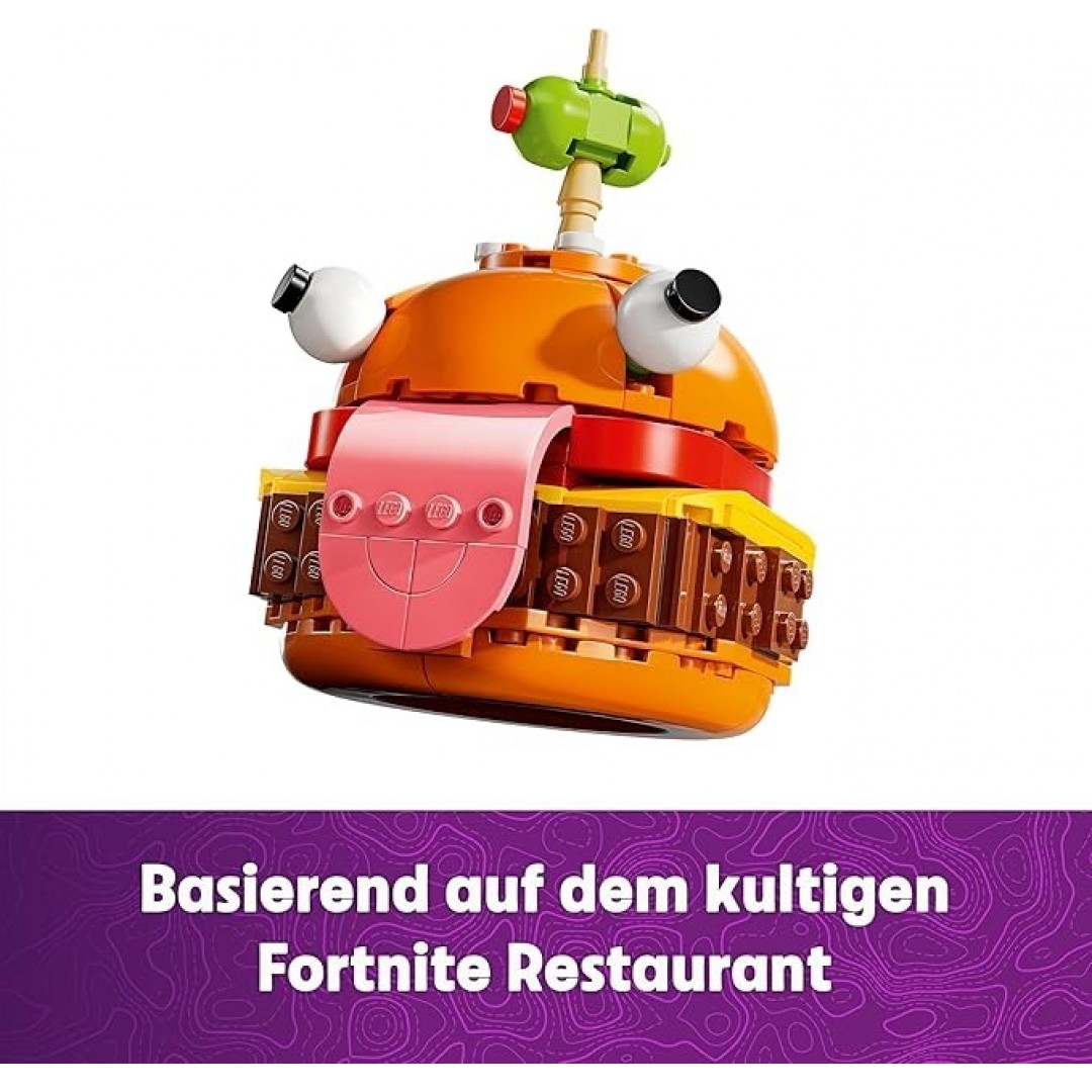 LEGO Fortnite Durrr Burger, Bauset zum Videospiel für Gamer ab 9 Jahren, Modell zum Ausstellen, Spielzeugfigur zum Sammeln, Geschenk für Kinder, Jugendliche und Erwachsene, Sammlerstück 77070