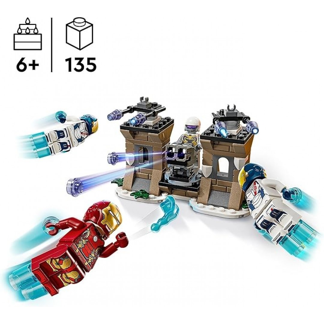 LEGO Marvel Iron Man & Iron Legion vs. Hydra-Soldat, Avengers Bauspielzeug, kreatives Spielset für Kinder und Superheldenfans, Geschenk für Jungen und Mädchen ab 6 Jahren 76288