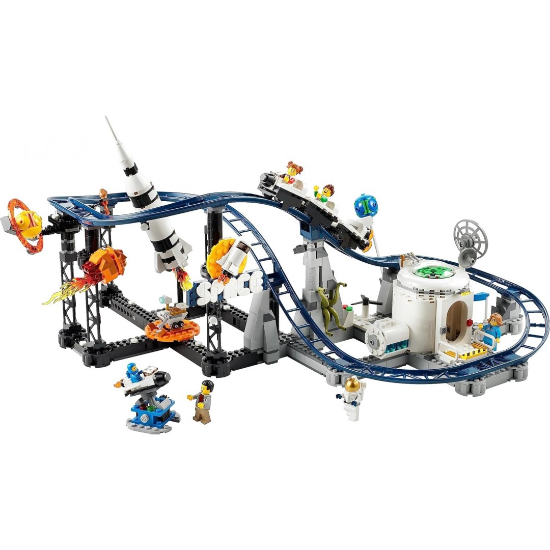 LEGO 31142 Creator 3-in-1 Weltraum-Achterbahn, Bausatz Einer Spielzeug-Kirmes mit funktionierenden Wägen, umbaubar in frei fallenden Fallturm oder Karussell mit Raketen und leuchtenden Steinen LEGO 31142 Creator 3-in-1 Weltraum-Achterbahn, Bausatz Einer Spielzeug-Kirmes mit funktionierenden Wägen, umbaubar in frei fallenden Fallturm oder Karussell mit Raketen und leuchtenden Steinen
