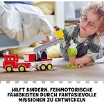 LEGO 10969 DUPLO Town Feuerwehrauto Spielzeug, Lernspielzeug für Kleinkinder ab 2 Jahren, Set mit Blaulicht und Martinshorn, Feuerwehrmann und Katze, für Mädchen und Jungen LEGO 10969 DUPLO Town Feuerwehrauto Spielzeug, Lernspielzeug für Kleinkinder ab 2 Jahren, Set mit Blaulicht und Martinshorn, Feuerwehrmann und Katze, für Mädchen und Jungen