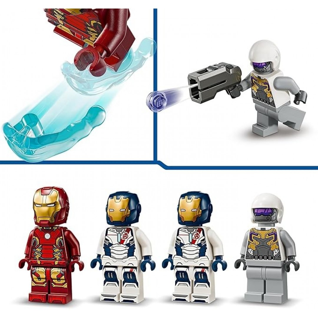 LEGO Marvel Iron Man & Iron Legion vs. Hydra-Soldat, Avengers Bauspielzeug, kreatives Spielset für Kinder und Superheldenfans, Geschenk für Jungen und Mädchen ab 6 Jahren 76288