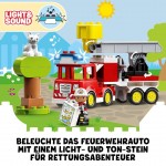 LEGO 10969 DUPLO Town Feuerwehrauto Spielzeug, Lernspielzeug für Kleinkinder ab 2 Jahren, Set mit Blaulicht und Martinshorn, Feuerwehrmann und Katze, für Mädchen und Jungen LEGO 10969 DUPLO Town Feuerwehrauto Spielzeug, Lernspielzeug für Kleinkinder ab 2 Jahren, Set mit Blaulicht und Martinshorn, Feuerwehrmann und Katze, für Mädchen und Jungen