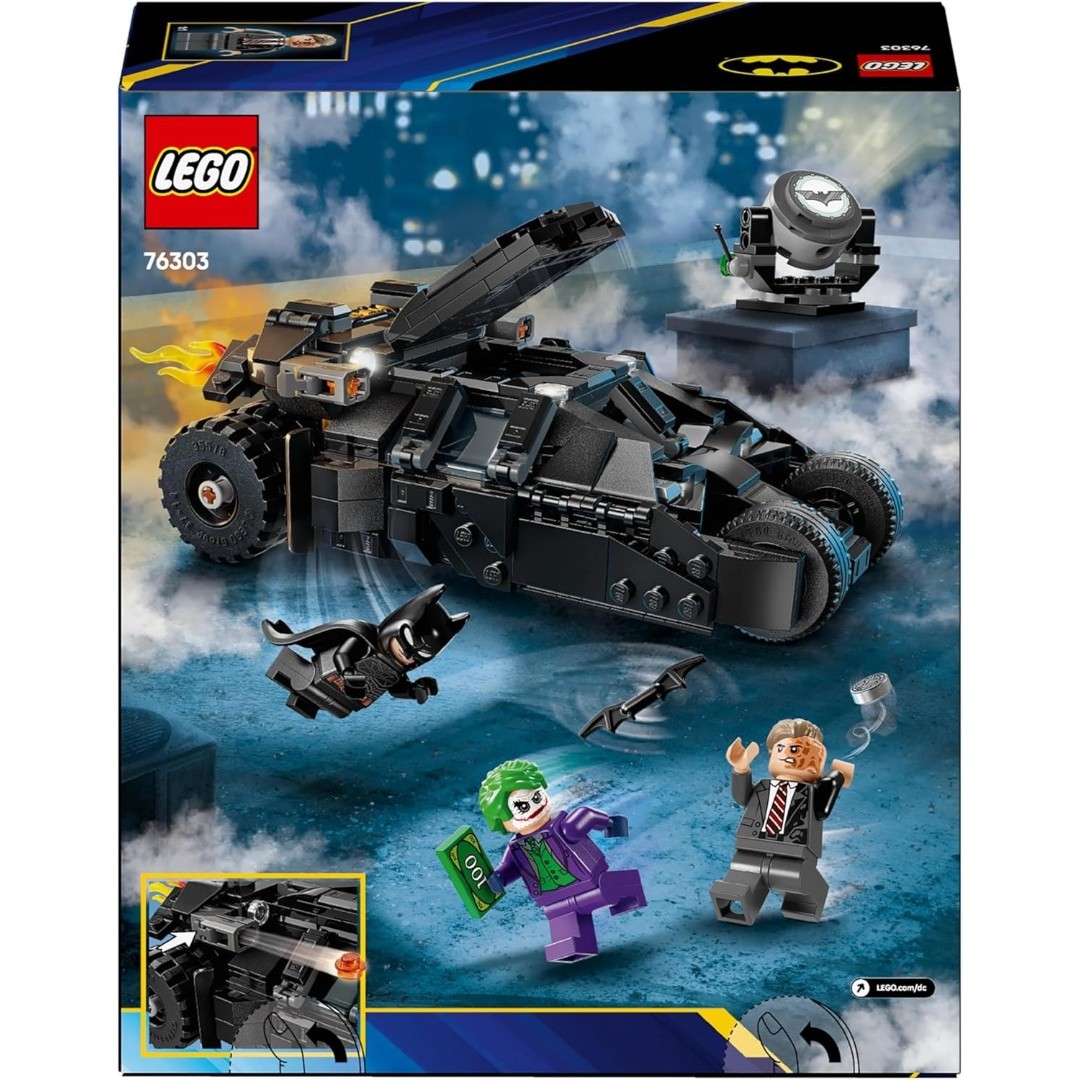 LEGO DC Batman: Batman Tumbler vs. Two-Face & The Joker - Superhelden Spielzeug mit Batmobil Auto - Spielset mit Minifiguren - Geschenk für Jungen und Mädchen ab 8 Jahren 76303