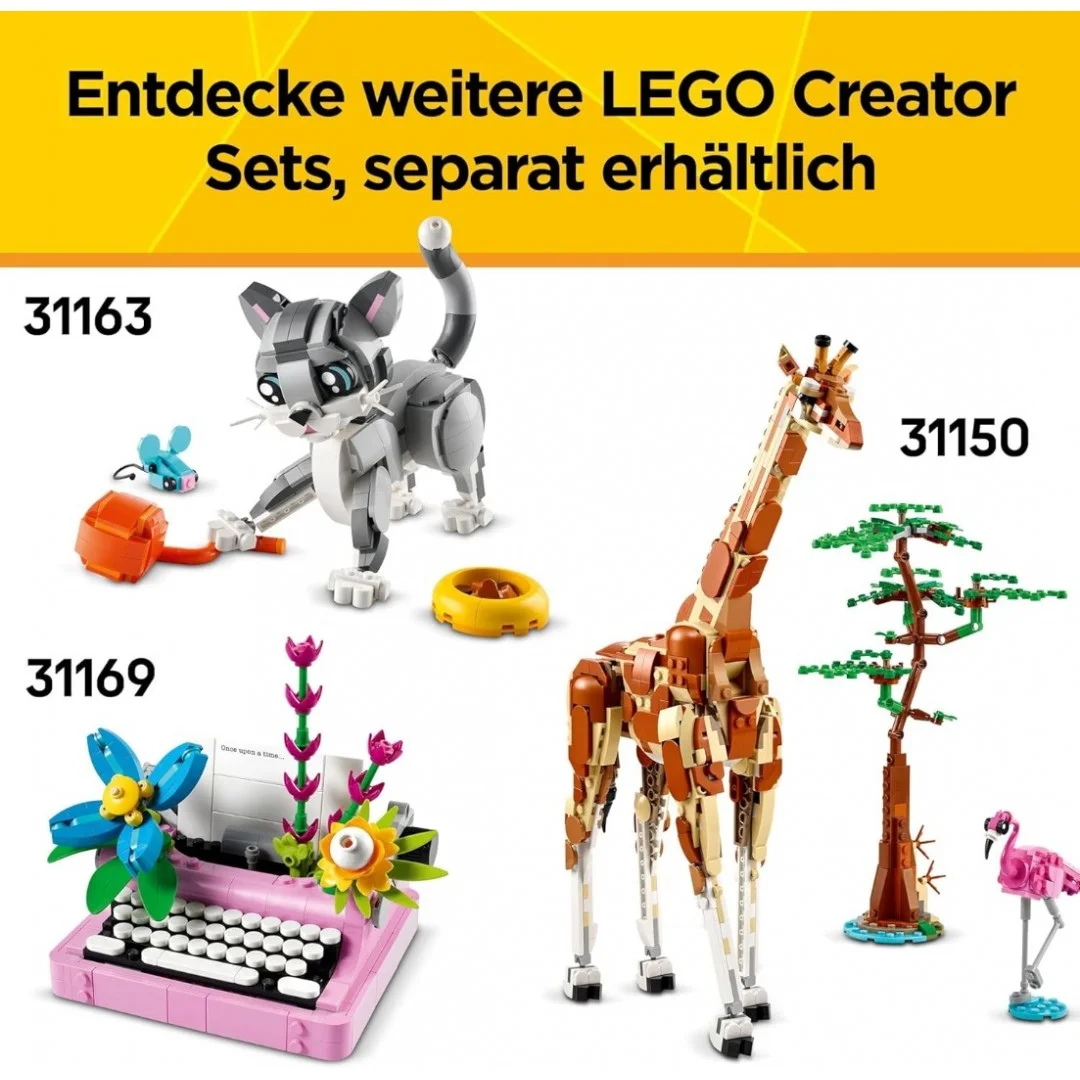 LEGO Creator 3in1 Wilde Tiere: Pandafamilie - Ostergeschenke für Mädchen und Jungen ab 8 Jahren - Modell umbaubar in Spielzeug Schwertwal oder Pinguin Figur - Bauset für Kinder - 31165 LEGO Creator 3in1 Wilde Tiere: Pandafamilie - Ostergeschenke für Mädchen und Jungen ab 8 Jahren - Modell umbaubar in Spielzeug Schwertwal oder Pinguin Figur - Bauset für Kinder - 31165