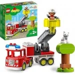 LEGO 10969 DUPLO Town Feuerwehrauto Spielzeug, Lernspielzeug für Kleinkinder ab 2 Jahren, Set mit Blaulicht und Martinshorn, Feuerwehrmann und Katze, für Mädchen und Jungen LEGO 10969 DUPLO Town Feuerwehrauto Spielzeug, Lernspielzeug für Kleinkinder ab 2 Jahren, Set mit Blaulicht und Martinshorn, Feuerwehrmann und Katze, für Mädchen und Jungen
