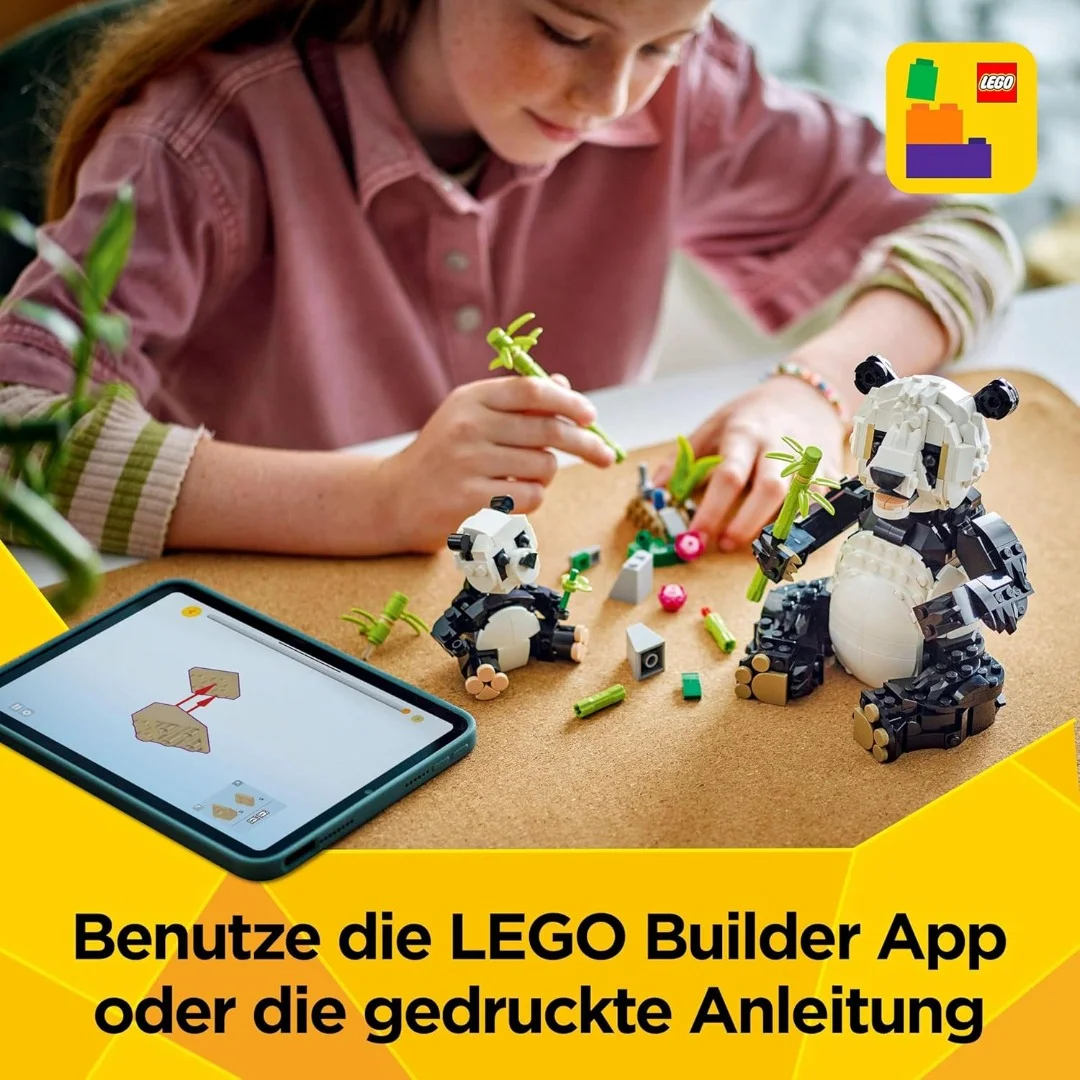 LEGO Creator 3in1 Wilde Tiere: Pandafamilie - Ostergeschenke für Mädchen und Jungen ab 8 Jahren - Modell umbaubar in Spielzeug Schwertwal oder Pinguin Figur - Bauset für Kinder - 31165 LEGO Creator 3in1 Wilde Tiere: Pandafamilie - Ostergeschenke für Mädchen und Jungen ab 8 Jahren - Modell umbaubar in Spielzeug Schwertwal oder Pinguin Figur - Bauset für Kinder - 31165