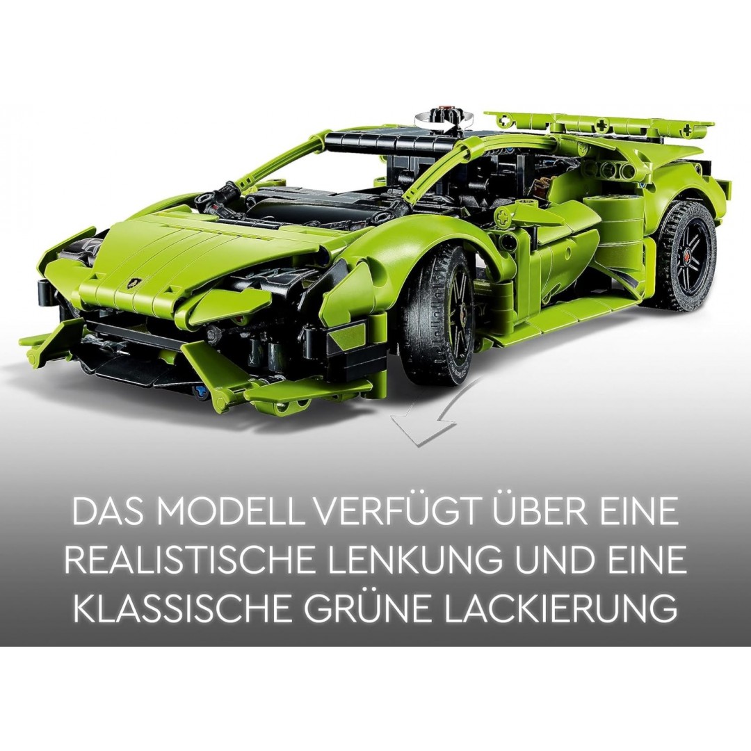 LEGO 42161 Technic Lamborghini Huracán Tecnica Spielzeugauto-Modellbausatz, Rennwagen-Bauset für Kinder, Jungen, Mädchen und Motorsport-Fans, Auto-Geschenk zum Sammeln