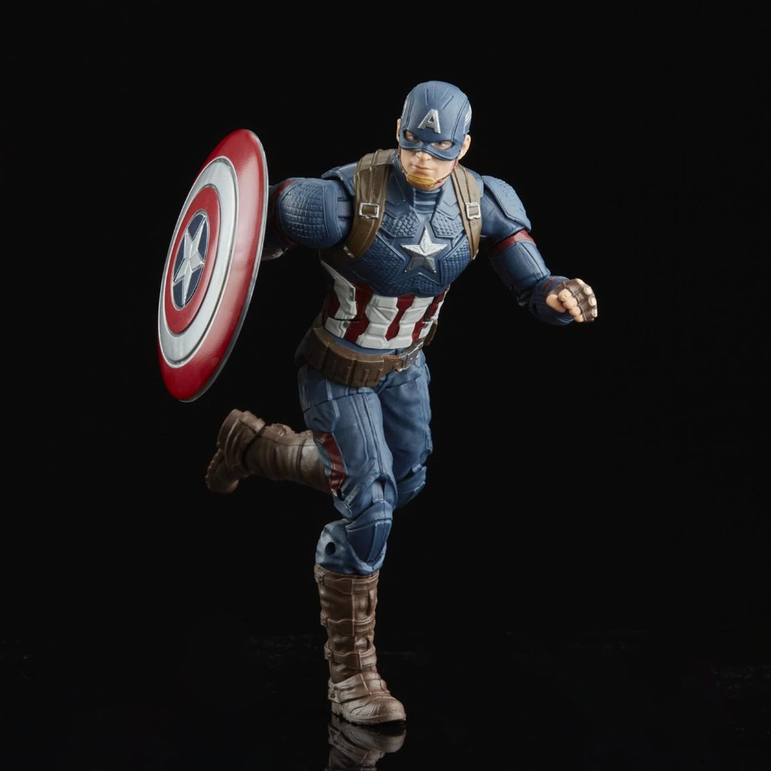 Marvel Legends Series Captain America 2-pack Steve Rogers and Sam Wilson MCU 15.2 cm figures, 7 accessories