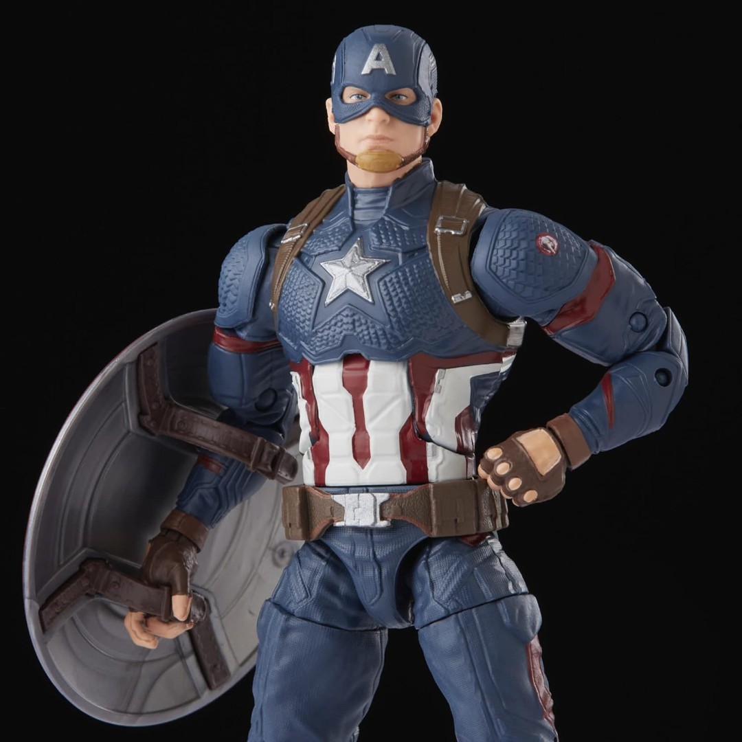 Marvel Legends Series Captain America 2-pack Steve Rogers and Sam Wilson MCU 15.2 cm figures, 7 accessories