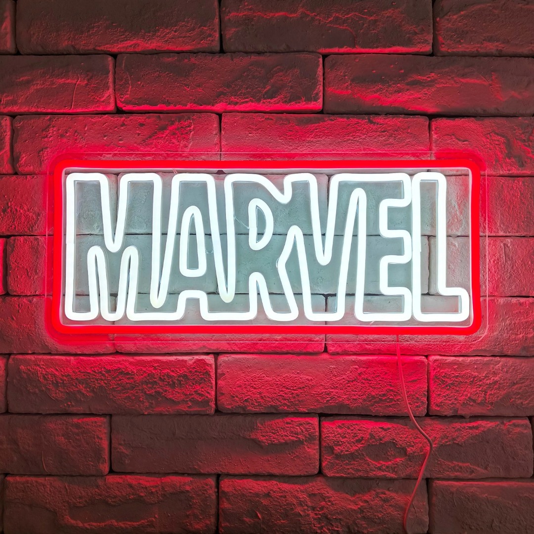 Marvel neon LED character dimmable art logo acrylic neon lights room decoration for bedroom bar party club USB powered wall lamp gift