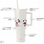 Disney Trinkbecher mit Griff und Strohhalm-Deckel, isolierter, wiederverwendbarer Edelstahl-Reisebecher, Geschenke für Damen, Herren, Ihn, sie, Trek-Kollektion, 1,2 l, Mickey Mouse