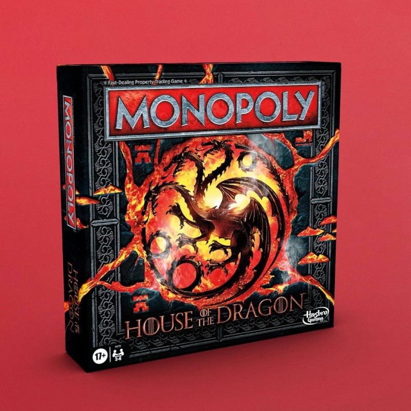 Monopoly House of the Dragon Edition Brettspiel, basierend auf der Hit-TV-Serie, ab 17 Jahren, für 2 bis 6 Spieler, Strategiespiele