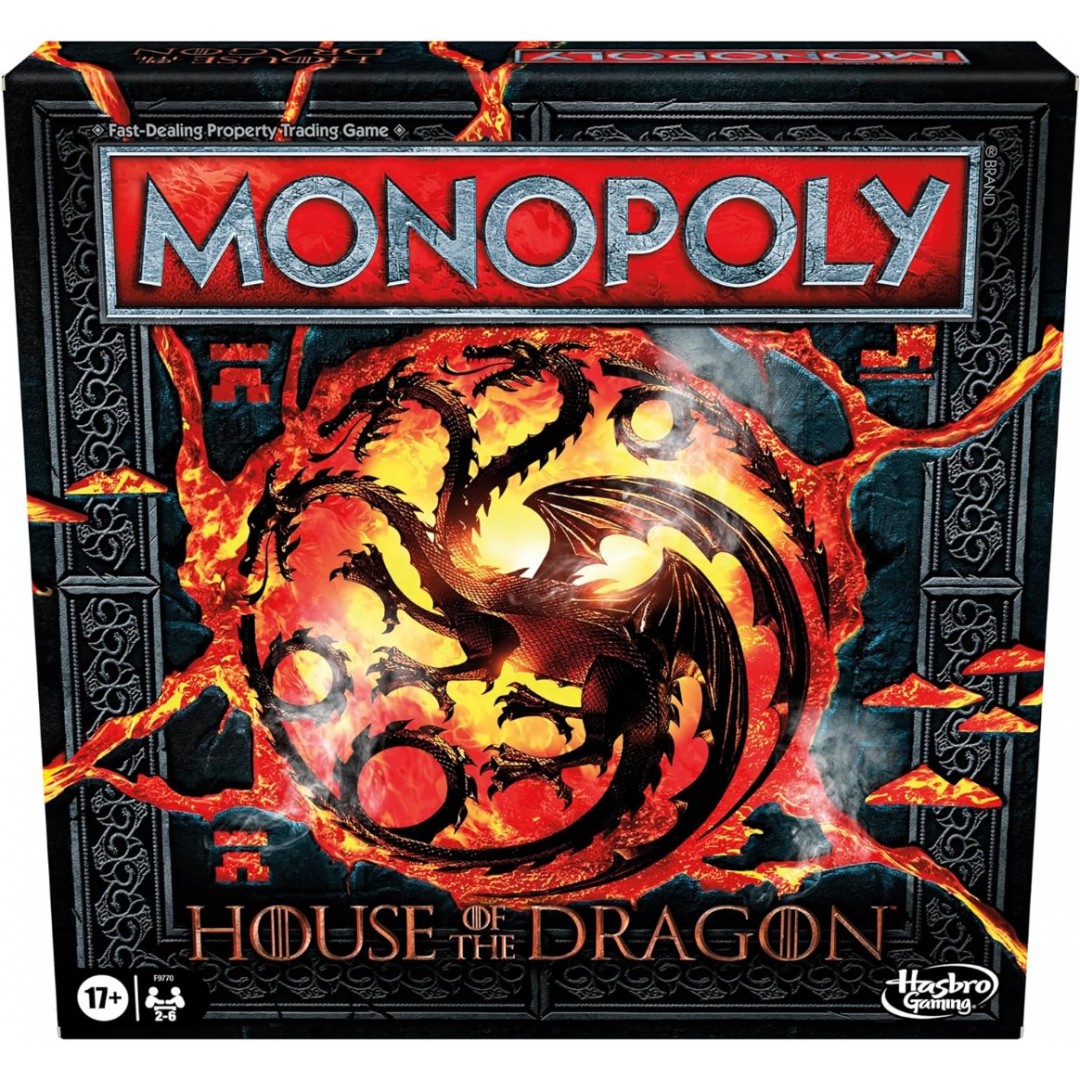 Monopoly House of the Dragon Edition Brettspiel, basierend auf der Hit-TV-Serie, ab 17 Jahren, für 2 bis 6 Spieler, Strategiespiele