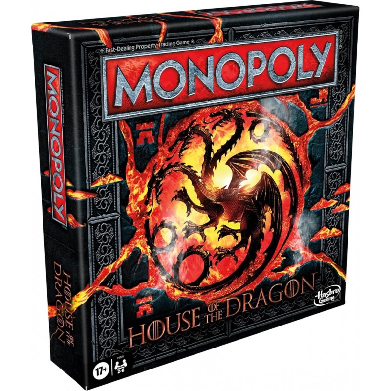 Monopoly House of the Dragon Edition Brettspiel, basierend auf der Hit-TV-Serie, ab 17 Jahren, für 2 bis 6 Spieler, Strategiespiele