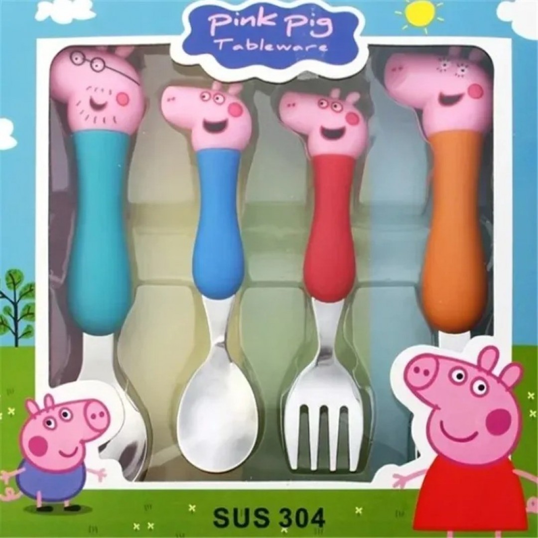 Peppa Pig tableware fork spoon George Pig Papa Mama Party