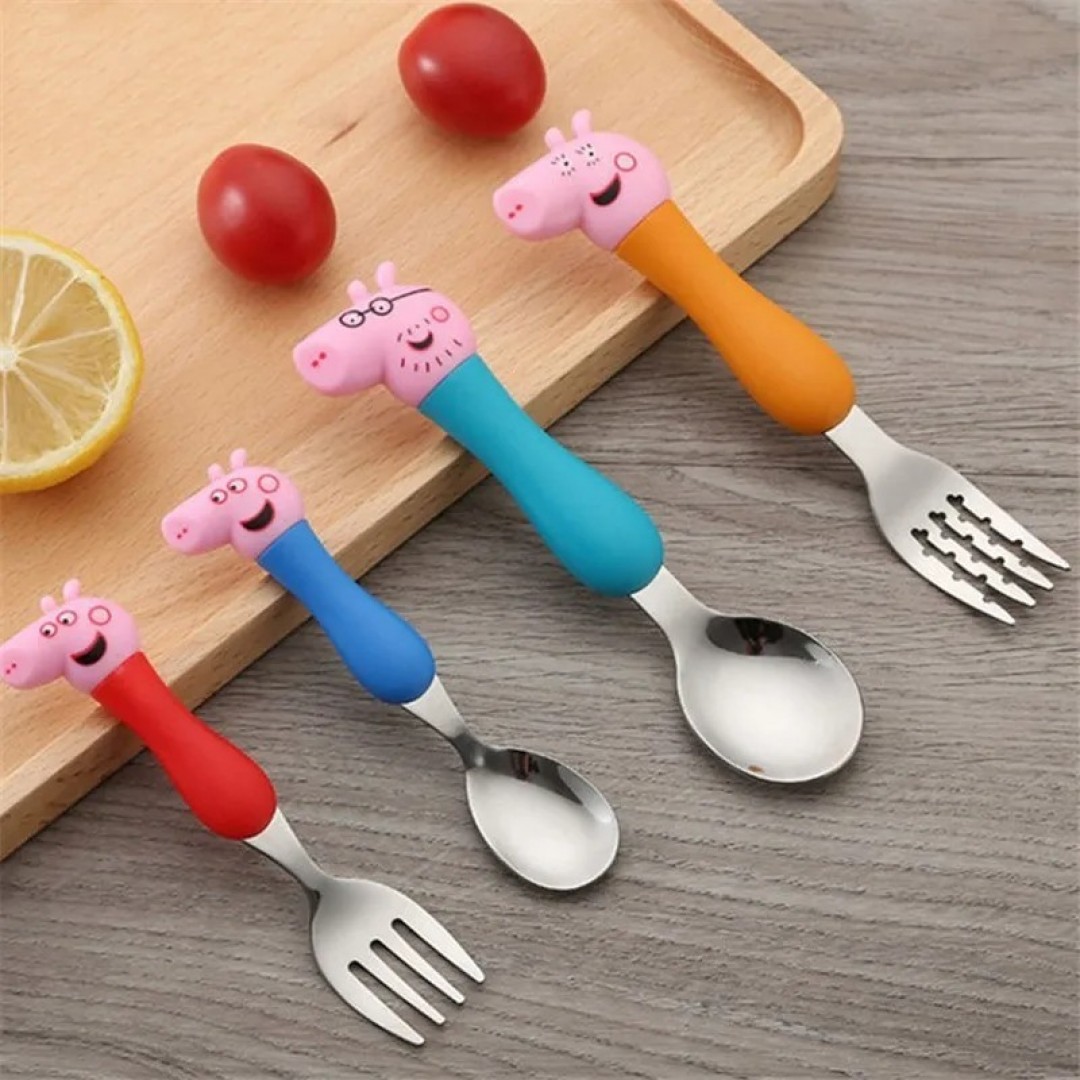 Peppa Pig tableware fork spoon George Pig Papa Mama Party